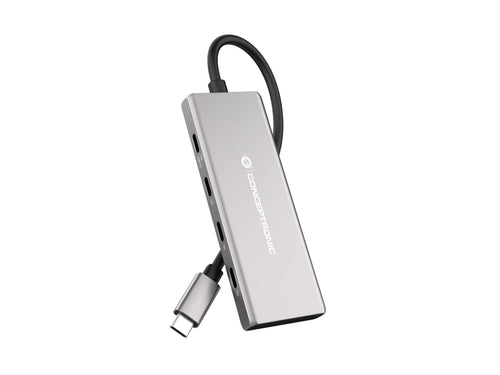Conceptronic Dock USB-C-4x USB-C,3x USB-A,100WPD OR.N.0.25M Gr — image 1