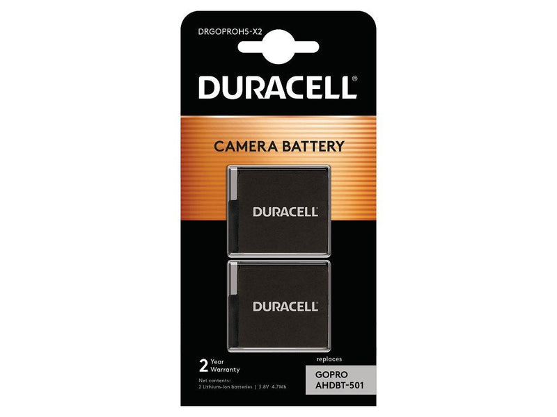 Duracell 1X2 Li-ion Bat. 1250MAH For Gopro Hero 5/Hero 6/Hero 7