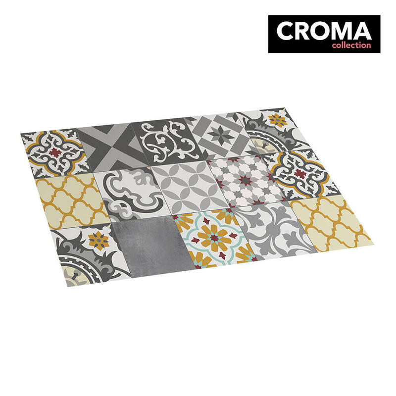 Rug Vinilica Croma Patch Gris-ambar 45X75CM