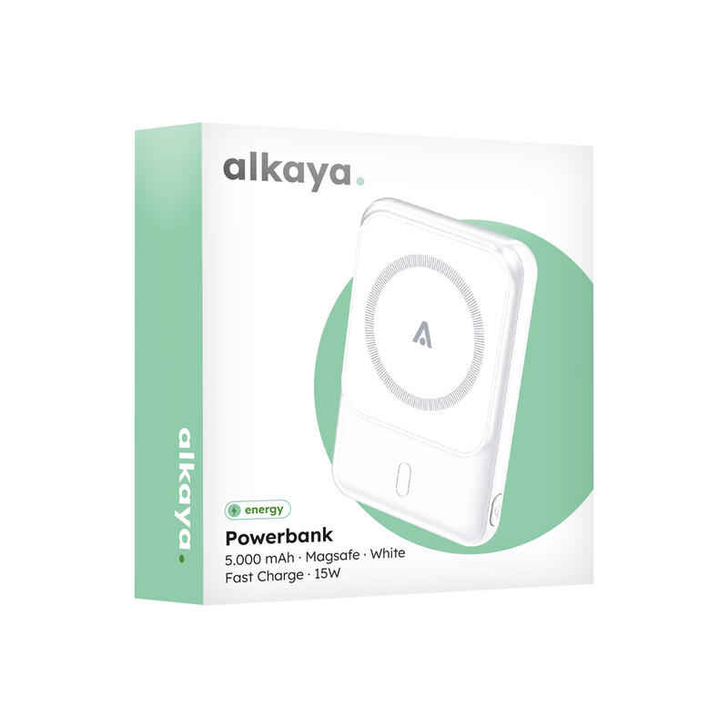 Alkaya Thor Magsafe 5.000MAH Powerbank Slim White
