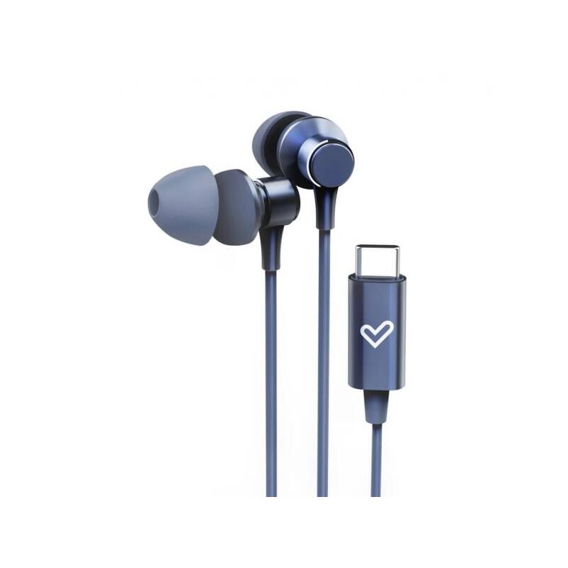 Energy Sistem Headphone Intrauditivo Metallized USB-C Control Remote Aluminium Blue With Mic