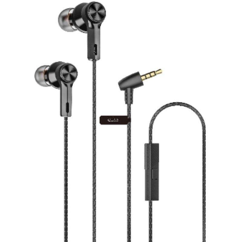 Qubo Headphones Intrauditivos EB-100 With Microphone Jack 3.5 Black
