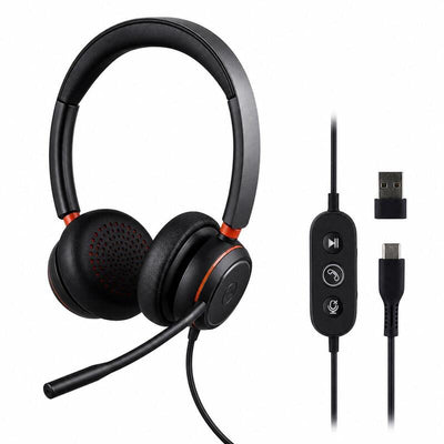 Headphones Tnb Activ 400S - Professional USB-A And USB-C Stereo Headset - Enc - Optimized For Teams - Black — image 1