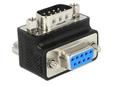 Delock 65593 Adapter D-sub 9 Pines Male Female With Nut And Screws Cambiables With Ángulo 90° — image 1