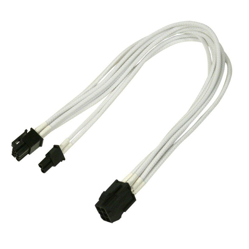 Nanoxia Cable Pci- And 6A 6 + 2 Pines, 30CM, Sencillo, White