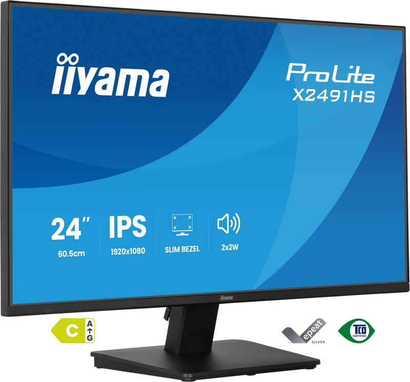 Iiyama Monitor 23,8 X2491HS-B1 16:9 HDMI + DP IPS Altavoz