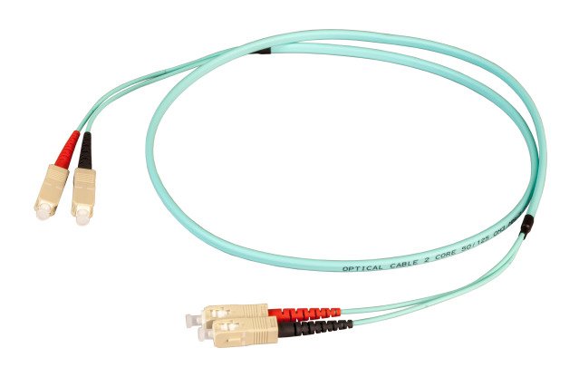 Efb Duplex Network Cable Flat-twin Sc-sc OM3 50M Lszh 3X5MM Aqua