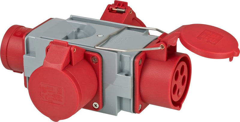 Brennenstuhl 1081640 Adapter Plug Eléctrico Grey Red