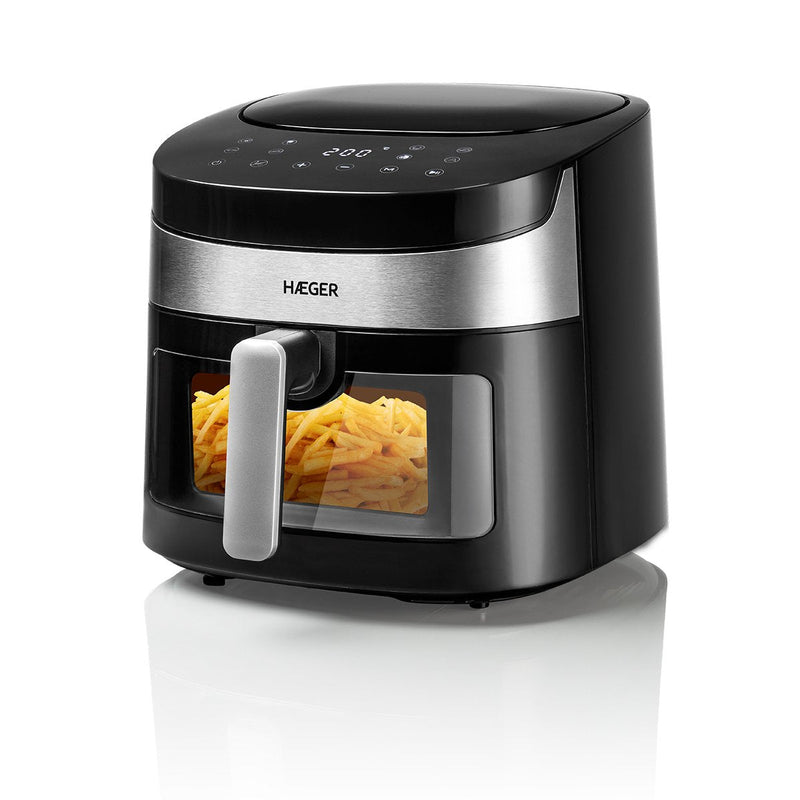 Haeger Fryer AF-D80.008A Sencillo 8 L Independiente 1800W Caliente Black Silver