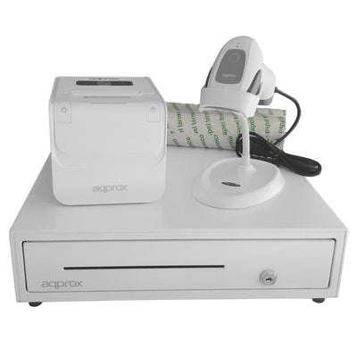 Approx Pack APPPOSPACK4180WH V2 Drawer Cash Drawer Printer Thermal Reader Codes And Rolls Térmicos — image 1