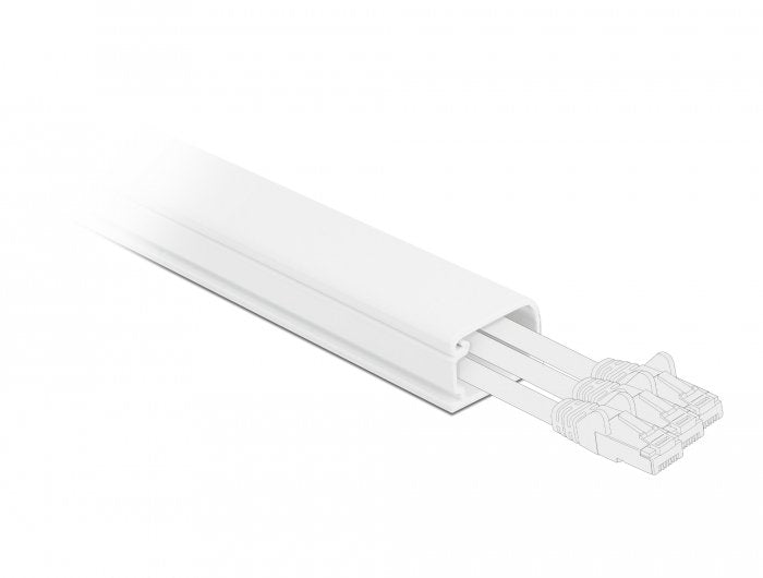 Delock Canaleta Cables With Cover Self-adhesive 57 X 28MM - Length 1M White