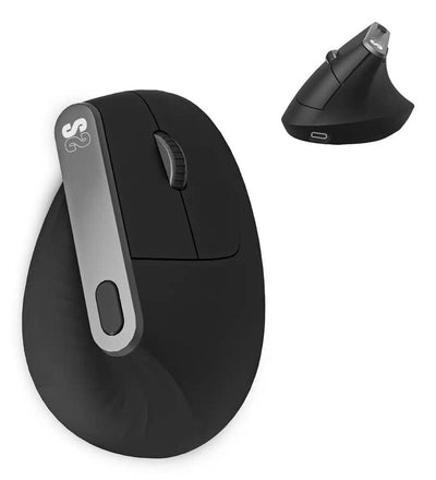 Subblim Nature Vertical Ergo Dual Mouse Vertical Bluetooth, USB 2.4GHZ 4000DPI - 5 Buttons - Uso Diestro - Bla — image 1
