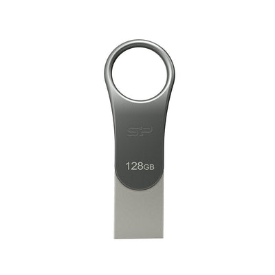 USB Flash Drive Silicone Power 128GB USB 3.0 C80 Silver Type-c Ready — image 1