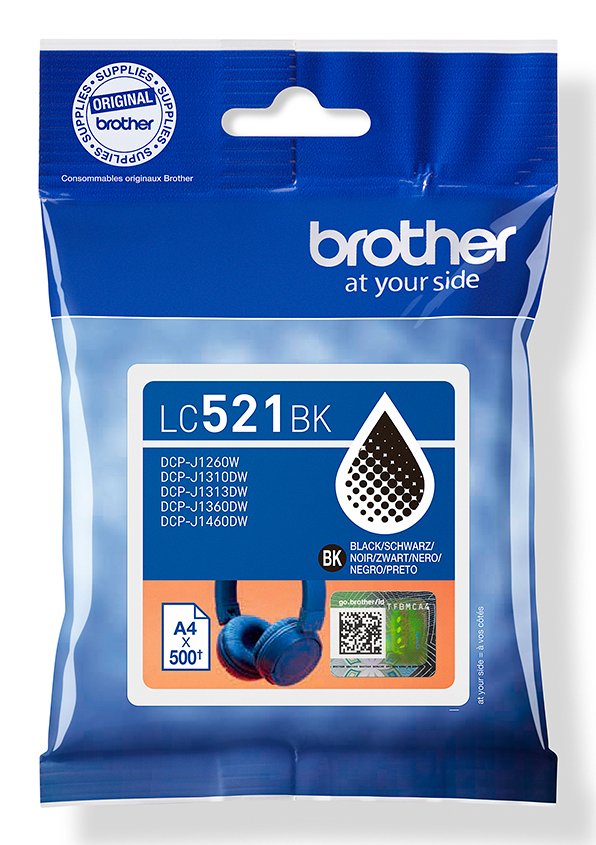 Brother Genuine Ink LC521BK Black