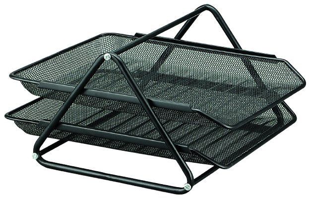 Q-connect Tray Desktop Metálica Grille GXA100 Black 2 Trays 30X35X18,5CM