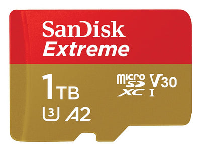 SanDisk Micro Sdxc Extreme 1TB 190/130MB/S A2 C10 V30 Uhs-i U3 SDSQXAV-1T00-GN6MA — image 1