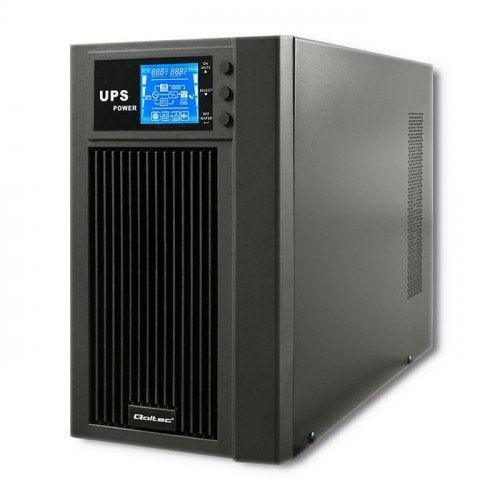 Qoltec 53043 Uninterruptible Power Supply On-line 3KVA 2.4KW LCD USB