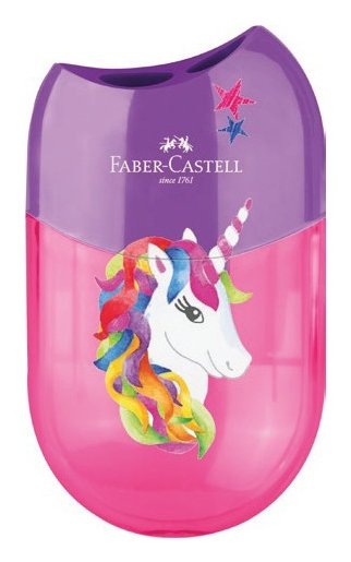 Faber-castell Unicornio Sacapuntas 2 Orificios With Deposito - Design Atractivo Unicornio - Pink/Violet — image 1