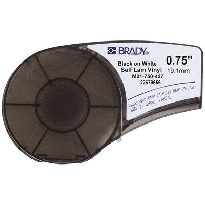 Brady M21-750-427 Tape Labels Genuine Vinilo - Texto Black Sobre Fondo White - Wide 19,1MM X 4,30M — image 1