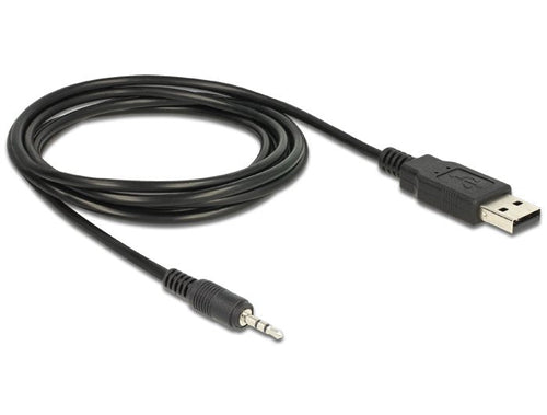 Delock Cable 1.8M USB 2.0-A/2.5MM Audio 1,8M 2,5MM USB Type a Black — image 1