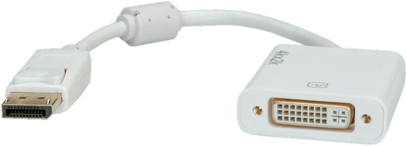 Roline 12.03.3136 Adapter Cable Vídeo 0,15M DisplayPort DVI-d White