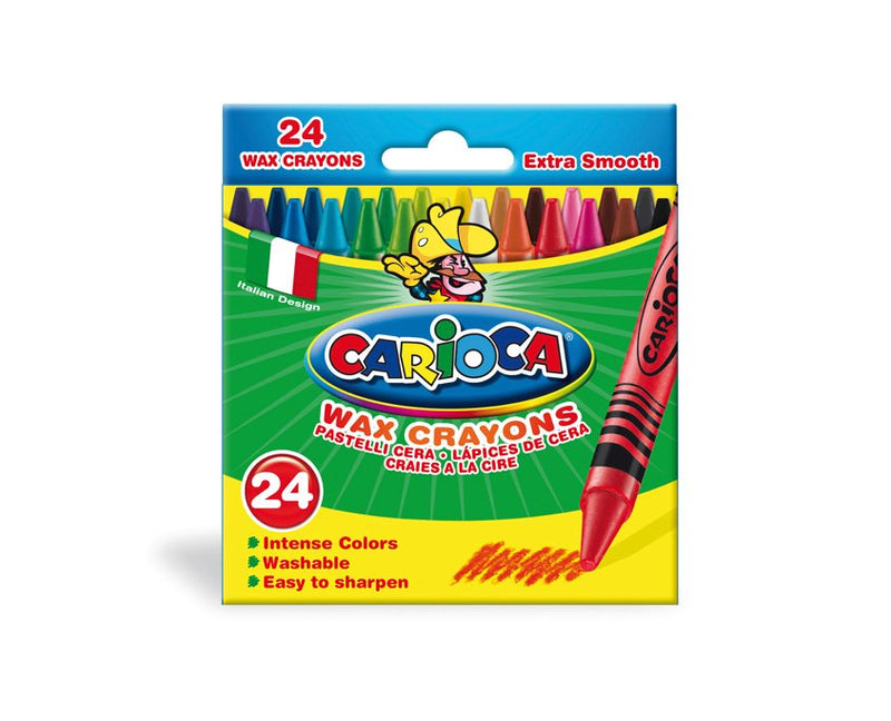 Carioca Pack 24 Ceras Pastel - Colours Brillantes - Lavables - Body Ø 8MM - Varios