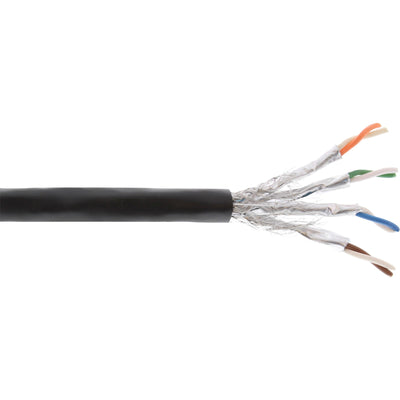 Inline Network Cable Outdoor S/FTP Pimf CAT.7A Awg 23 Cobre 1200MHZ Pe Black 100M — image 1