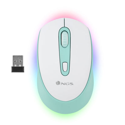 Ngs Wireless Mouse Bluetooth Smog Mint-rb Battery Rechargeable Up To 1600 DPI Green Menta — image 1