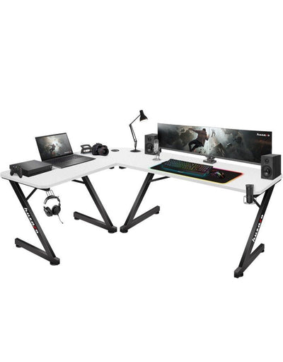 Huzaro Desk Gaming Hz-hero 7.0 (branco - Preto - Metal - Fibre Carbono - 11CM - 72,5CM) — image 1