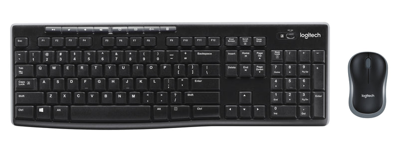 Logitech Keyboard English + Mouse MK270 Wireless Combo USB QWERTY Black 920-004523