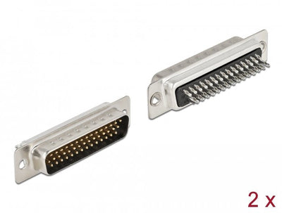 Delock Pin Metal Male D-sub HD 44, Version Soldar, 2 Pieces — image 1