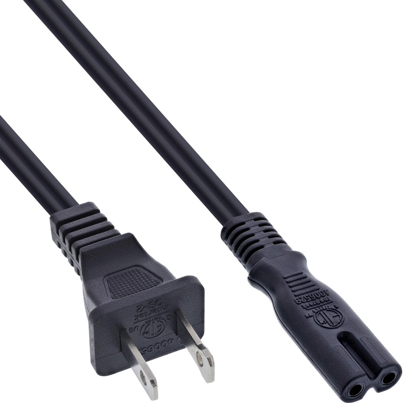 Inline Cable Power Japón a EURO8 IEC-C7, Black 1,8M