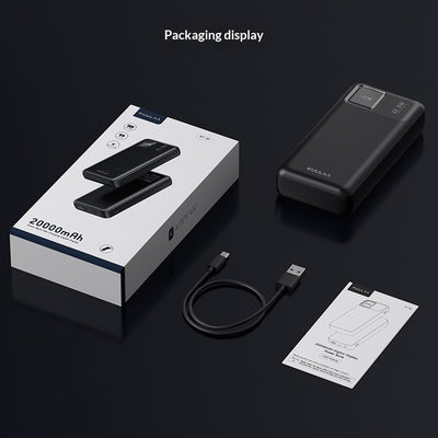 Mini High-Capacity Charge 20000 MAh Digital Display Fast-Charging Power Bank
