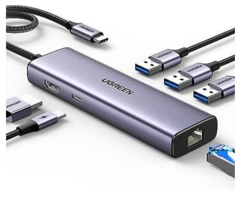 UGREEN Hub Revodok USB-C With 4K Hdmi, Ethernet, PD100W