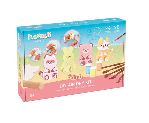Jovi Kit Kawaii With Pasta Endurecible Air Dry 500GR + 4 Plantillas + Pinturas + Complementos — image 1