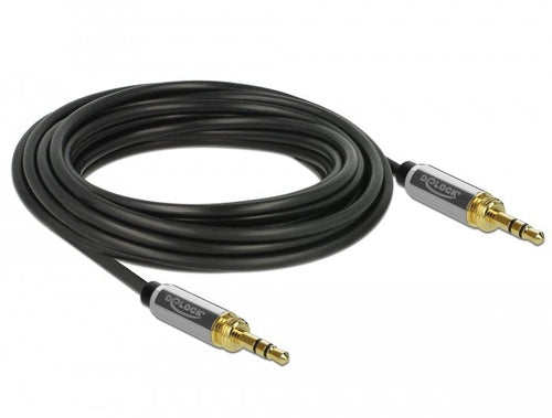 Delock Cable Stereo 3,5MM, 3 Pines Male a Male With Adapter Screw 3M — image 1