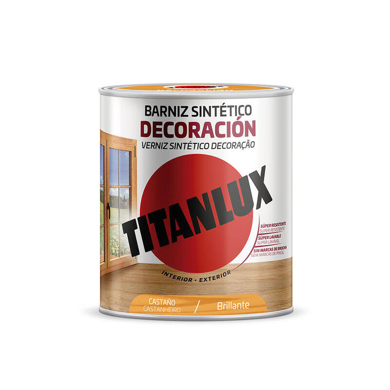 Titanlux Barniz Sintético Decoración Glossy Castañ Or 750ML M10100134
