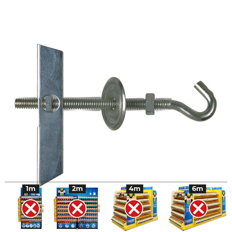 Tilting With Hook M6 With Washer And Nut Box 25 Unid)