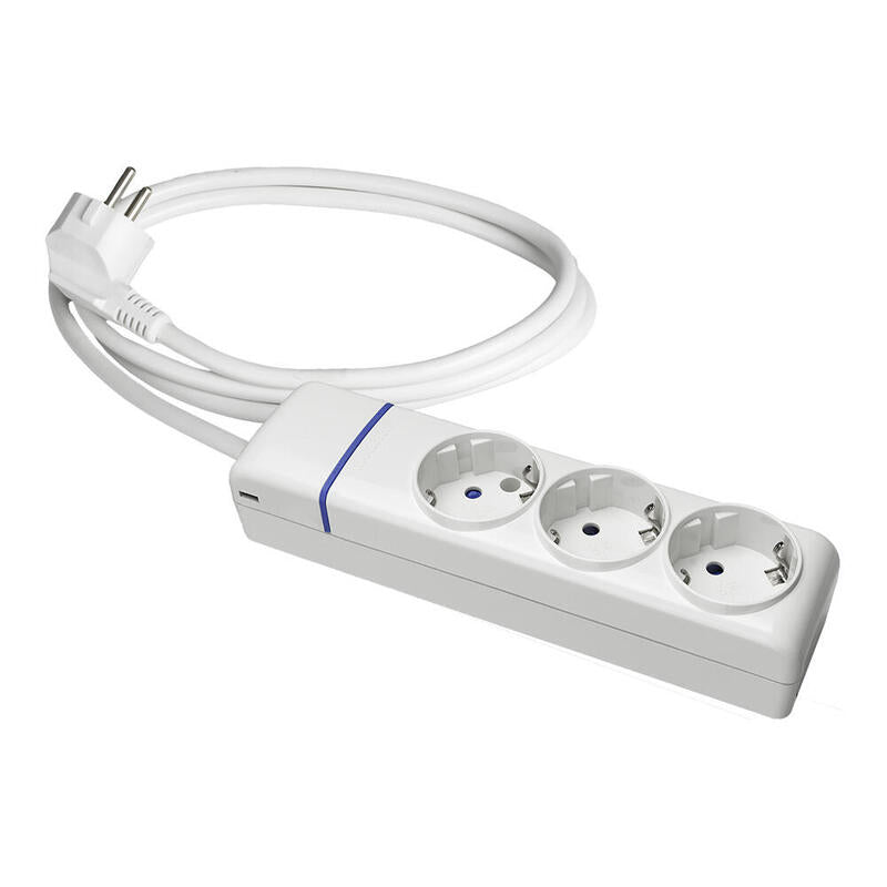 Solera Base Múltiple 3 Sockets T/Tl 1.5M Cable 8013P
