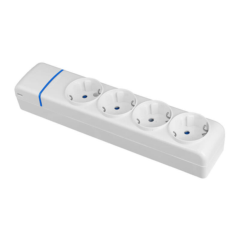 Solera Base Múltiple 4 Sockets 2P + T, 16A 250V 8004P