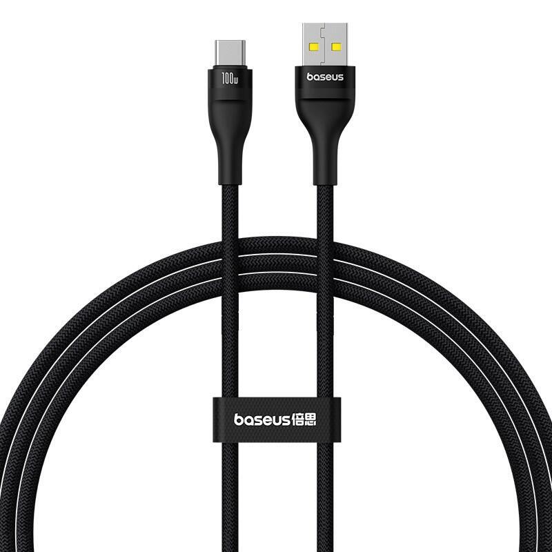 Baseus Flash 2 Cable Charging Fast USB a USB C 1M 100W Black