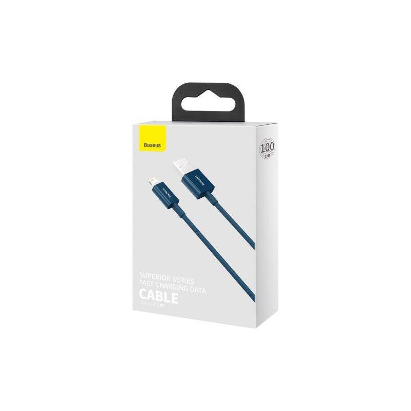 Baseus Lightning Top Series Cable Fast Charging, Data 2.4A, 1M Blue (CALYS-A03)