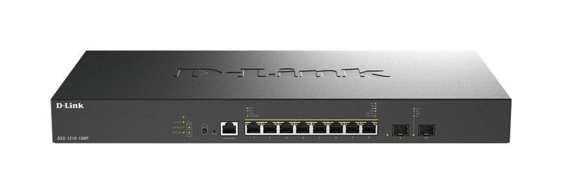 Switch Gestionable L2 D-link DXS-1210-10MP/ And 8PX10G Multigig PoE + 60W + 2P 10G Sfp + 370W
