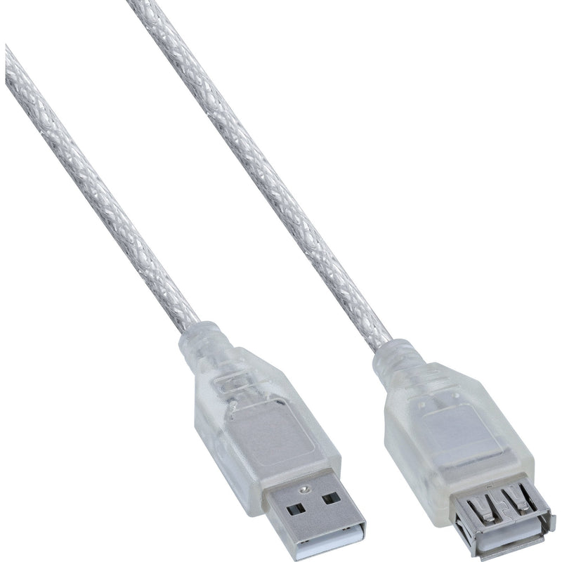 Inline Cable Alargador USB 2.0 Transparent Type a Male a Female 3M