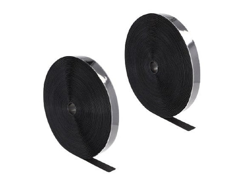 Delock 20859 Tape Hook And Bucle High Resistencia Self-adhesive 25M X An 25MM Black — image 1