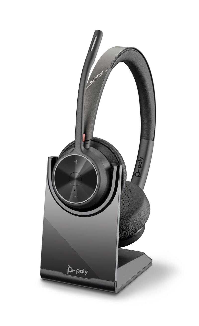 Poly Headphones Voyager 4320 USB-C Headset With Charge Stand