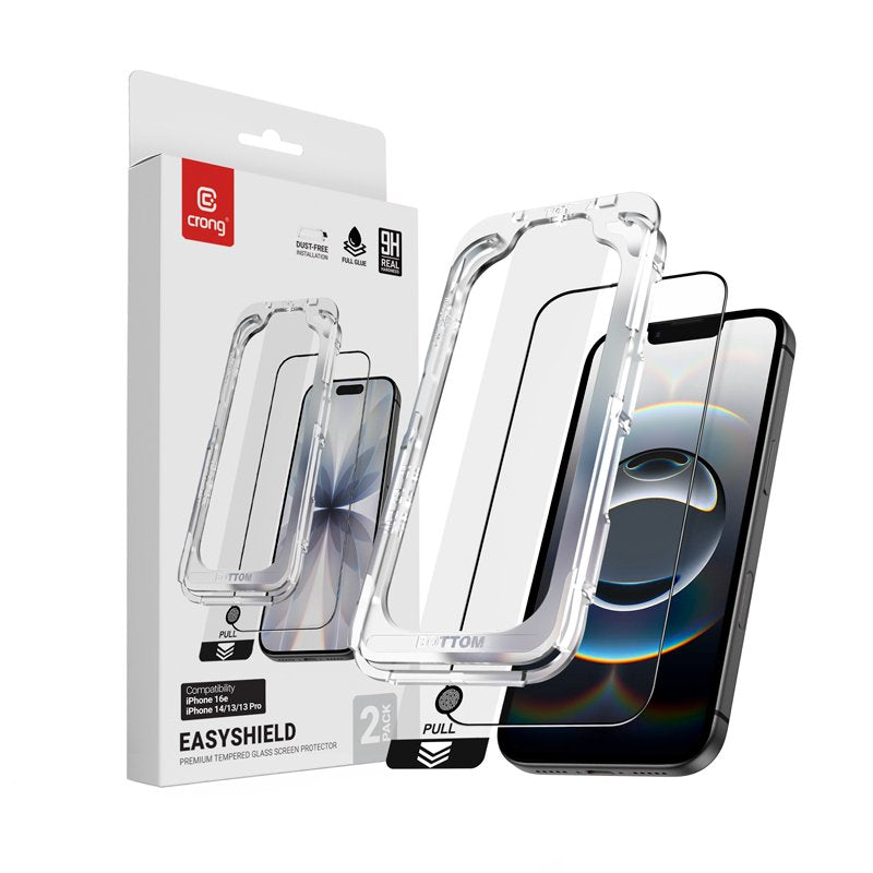 Glass Tempered Easyshield 2-PACK Iphone 17E / 16E / 14 / 13 / 13 Pro (2 Units
