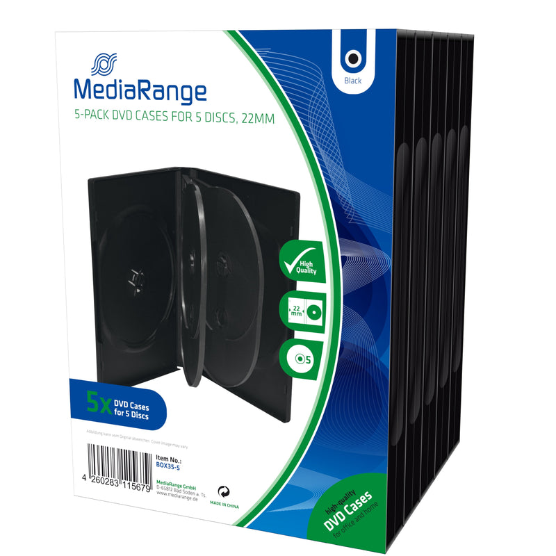 Mediarange Dvd Leerbox 5ER Dvd Box 5 Units