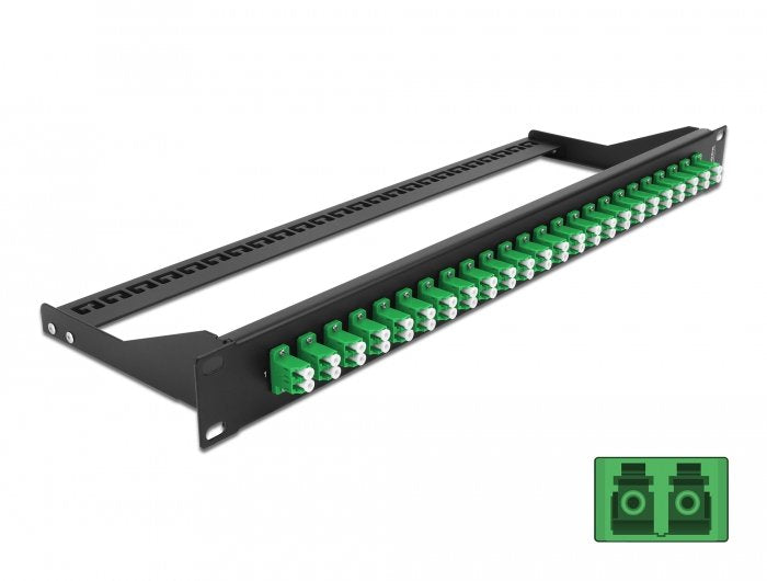 Delock 19 Lwl Patchpanel 24 Port Lc Duplex Green