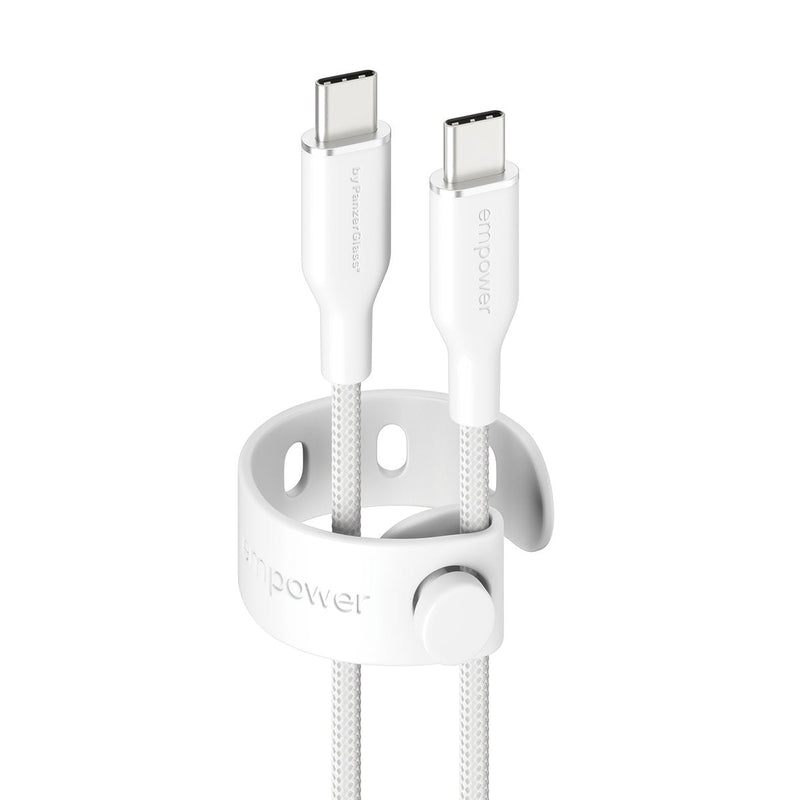 Panzerglass Empower™ By ® Racing 60W USB-C To USB-C USB Cable 2.0 2M Silver White USB Cable White